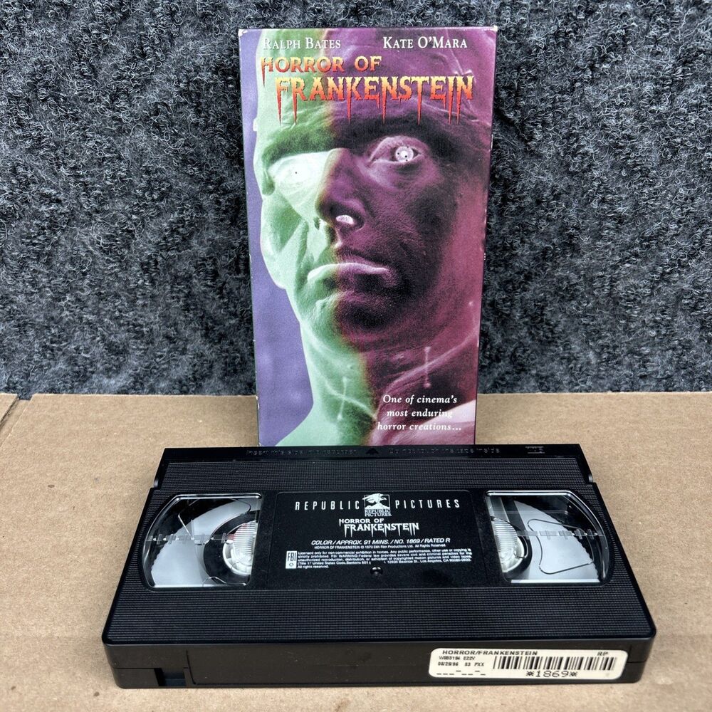 Horror of Frankenstein (VHS, 1994) HAMMER FILMS - RALPH BATES